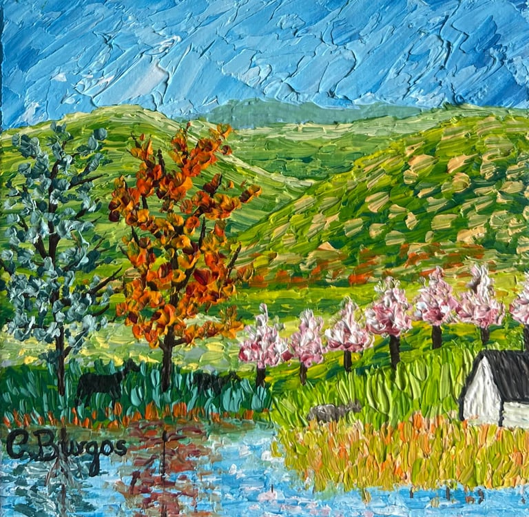 Cuadro Lago en la montaña