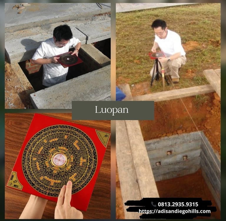 Luopan Alat Ukur Feng Shui Makam di San Diego Hills