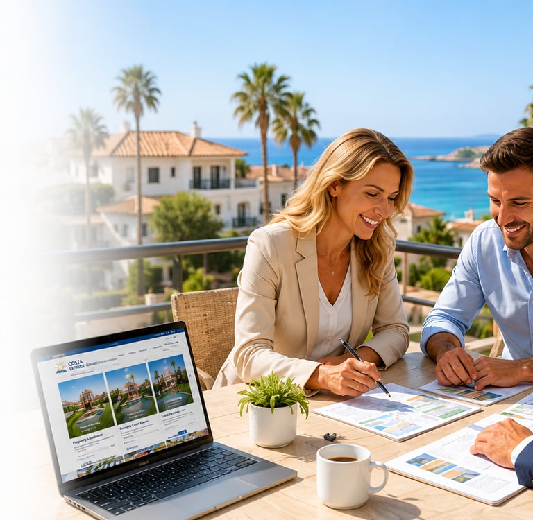 Business owner welcoming customers in Orihuela Costa