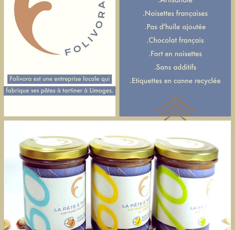 gamme de pâtes à tartiner folivora