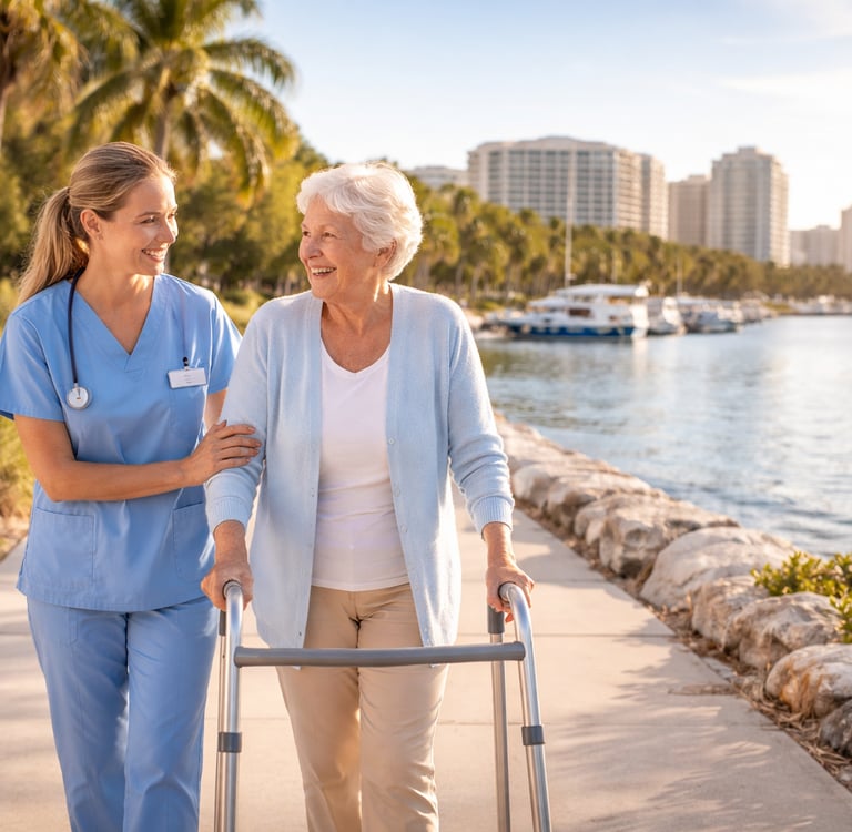Sarasota Florida waterfront skyline representing nursing homes and skilled rehab facilities in Saras