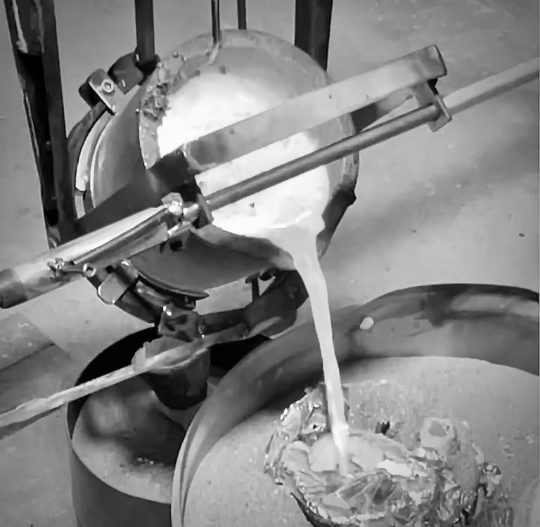 process fabrication sculpture bronze fonderie coulée fusion creuset