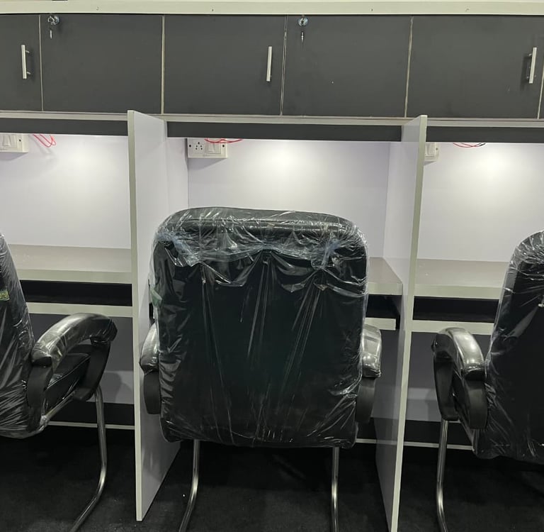 Comfortable study desks and chairs