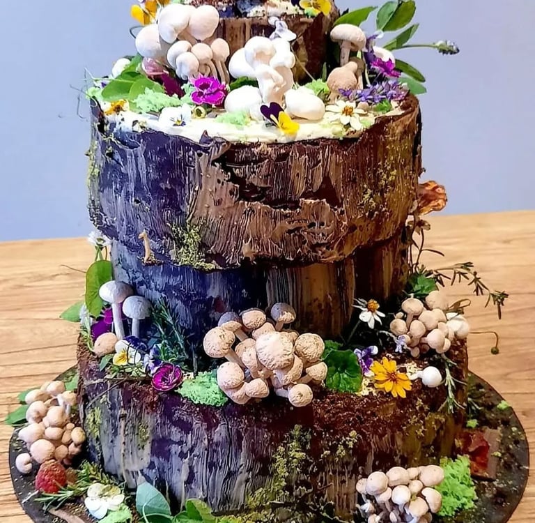 This was a request for a Wedding for a mushroom growing couple