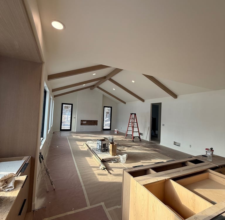 custom drywall services at a custom MN home
