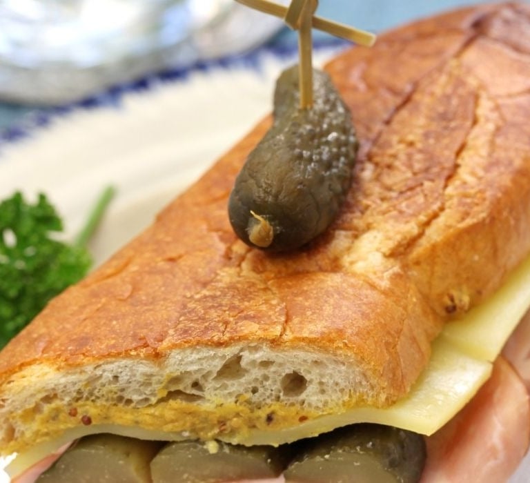 medianoche sandwich on plate