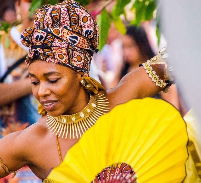 cuban woman in festival clothing