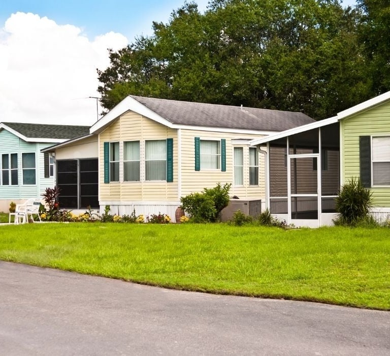 three Florida manufactured homes