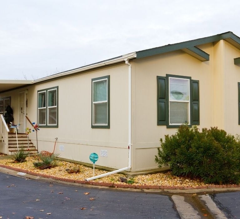 small manufactured home in community