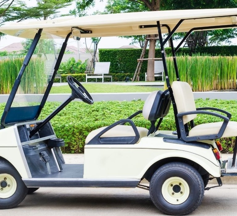 golf cart in a florida street