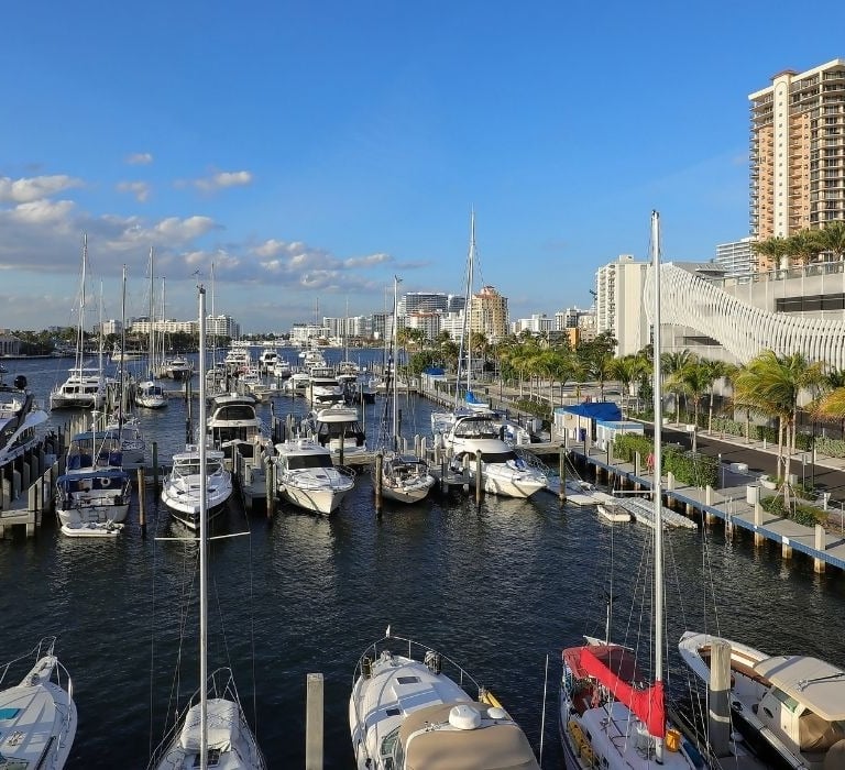 many boats at fort lauderdale marina