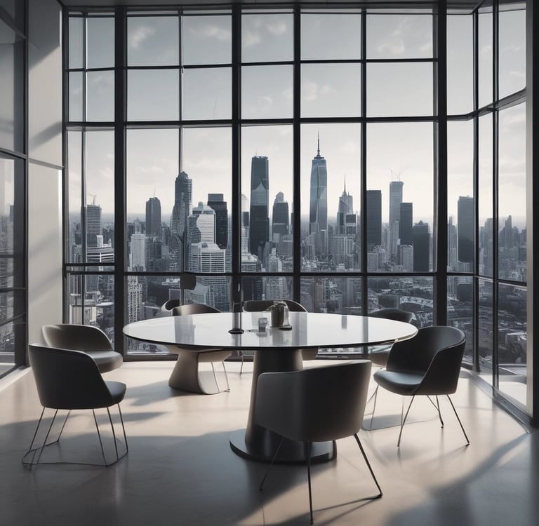 A cozy workspace with a laptop, notebook, and coffee cup symbolizing communication and connection.