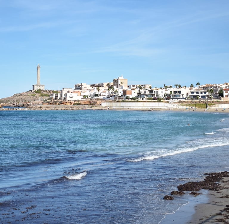 Playa de Levante (East Beach) in Cabo de Palos.