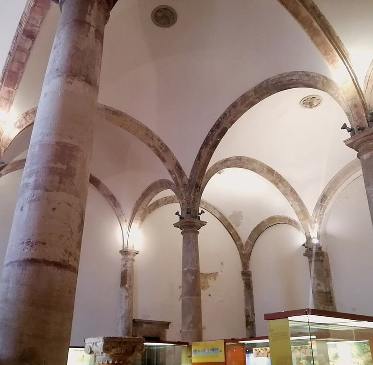Interior of the Archaeological Museum in Caravaca, housed in a former 16th-century church. Photo by