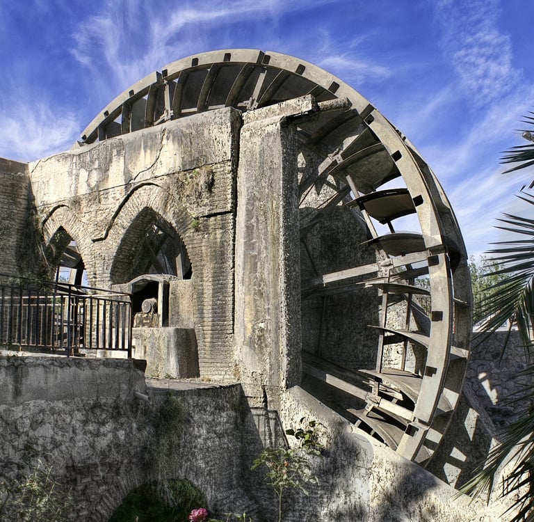 Waterwheel for irrigation near the Museo de la Huerta, Alcantarilla. Photo by Pedro J Pacheco.
