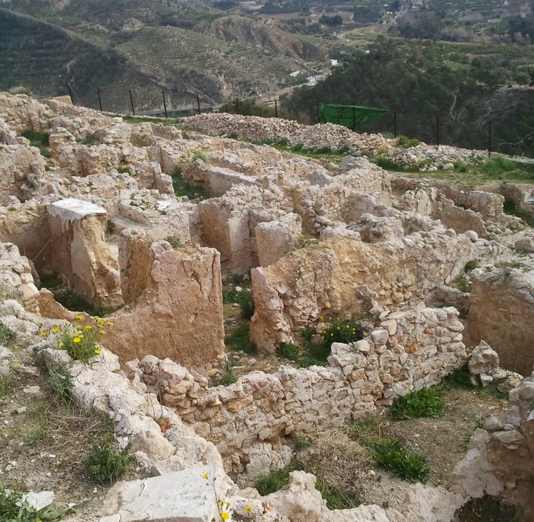 Ruins of the Islamic-era village known as Medina Siyasa.