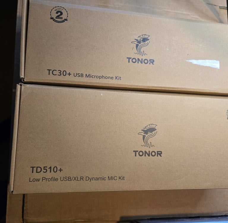 tonor mikrofonai supakuoti