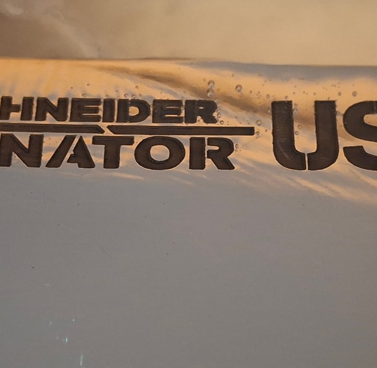 Cleaning up a stainless steel data plate for Schneider Senator USA