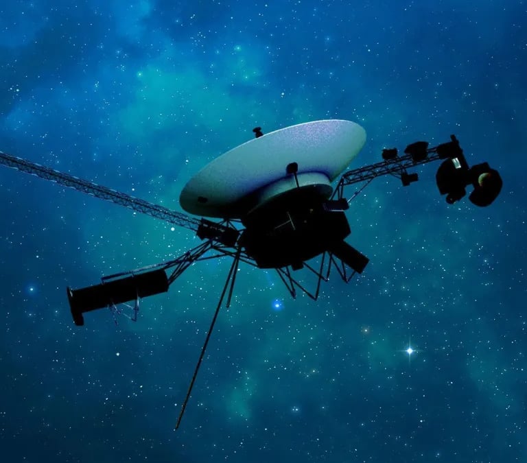 uma sonda espacial com um fundo cheio de estrelas