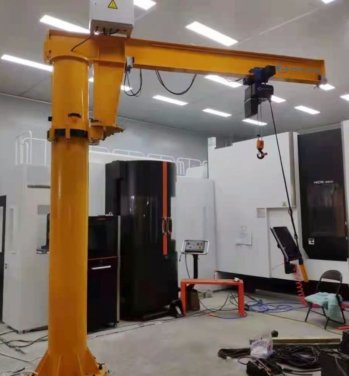 jib crane being installed