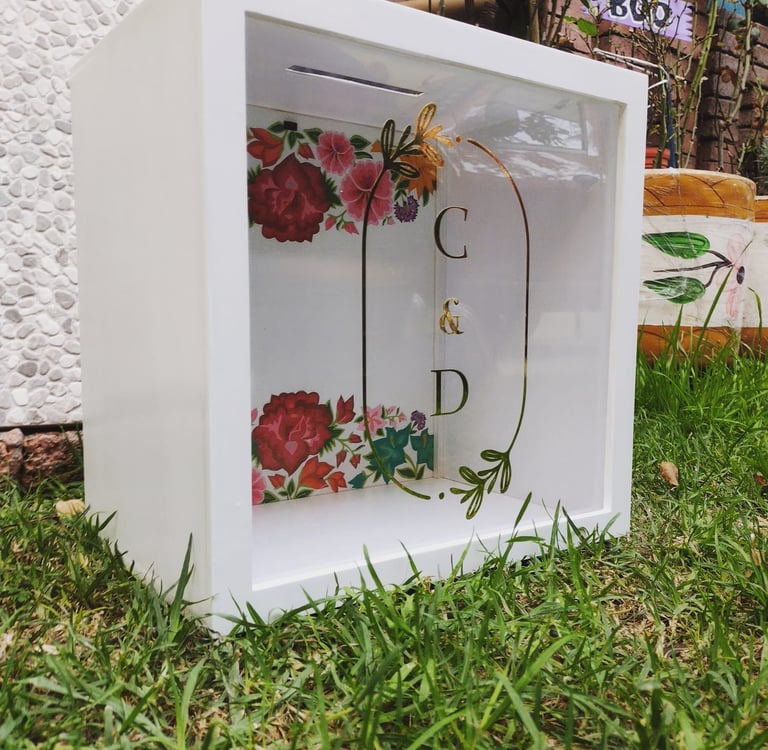 Alcancia personalizada para boda en CDMX