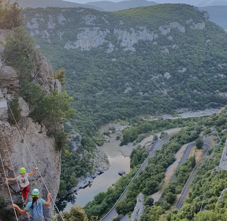 Traversee aerienne au Thaurac