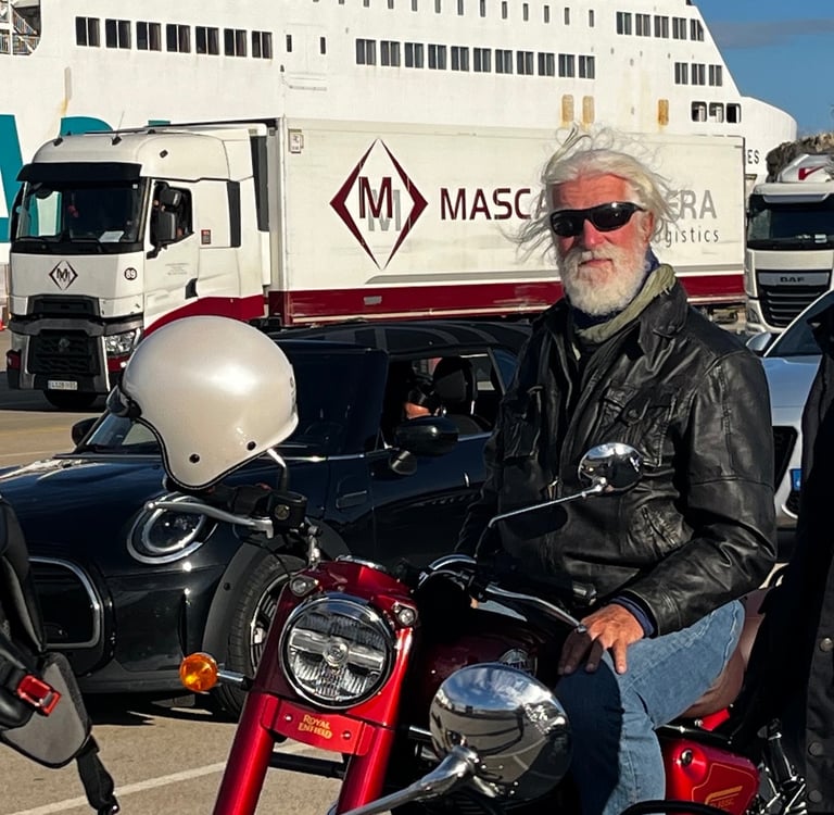 Classic Roads Mallorca tour about to board the ferry