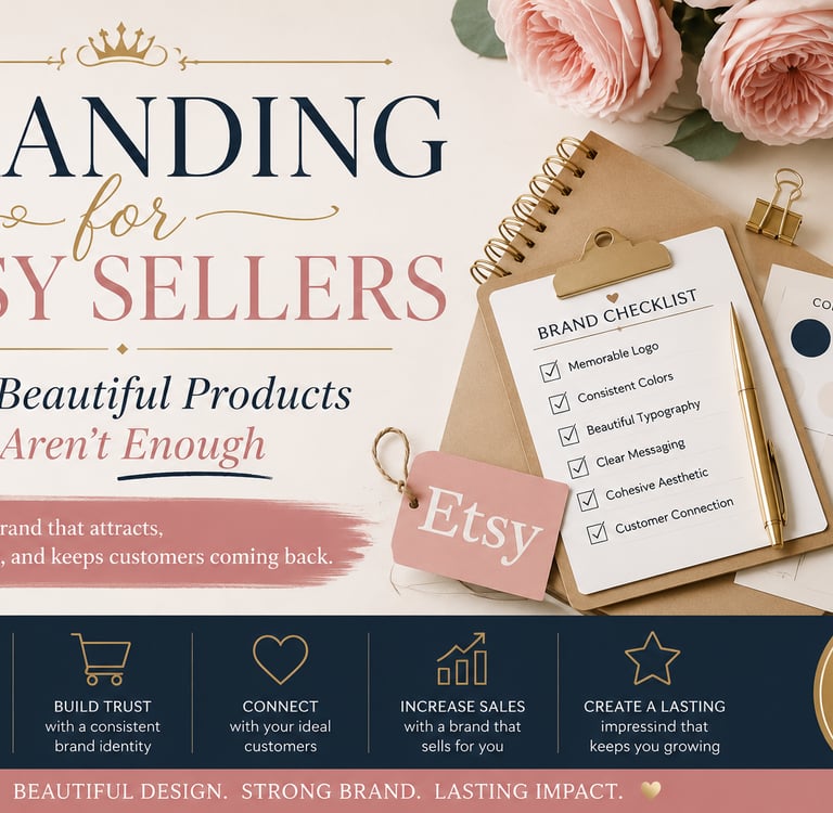 branding for etsy sellers, font pairing