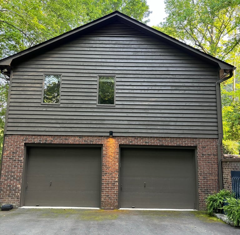 exterior painting garage doors in fairview, nc