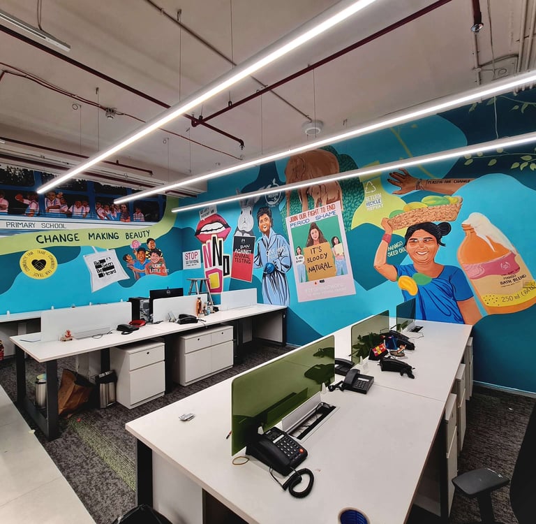 Wall mural at Office, school, cafes, resorts