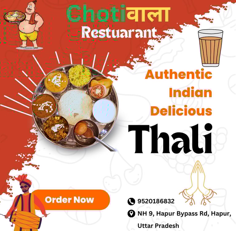 Top pure veg family restaurant on NH9 Hapur special thali