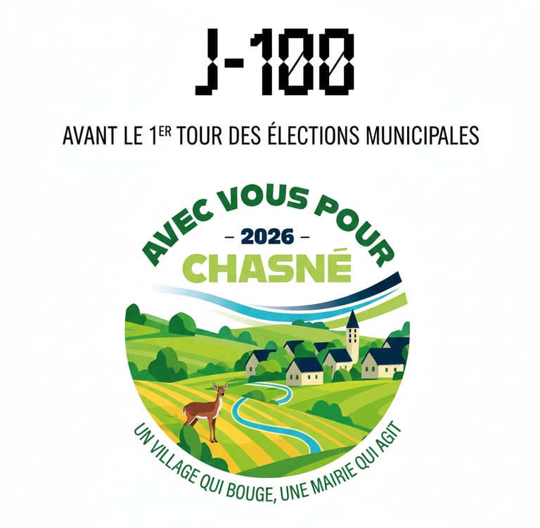 J-100 avant le 1er tour des élections municipales à Chasné-sur-Illet