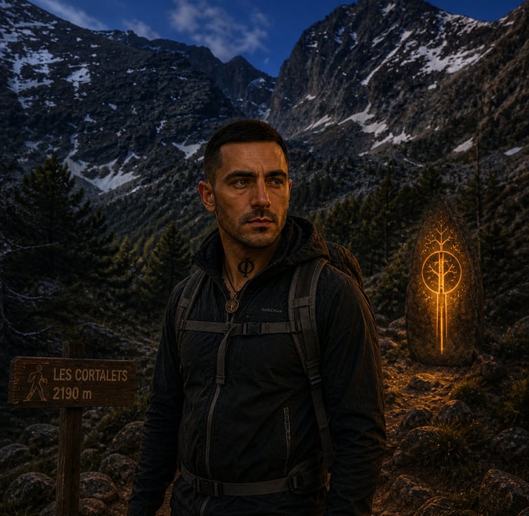 Iriel en réflexion sur le massif du Canigo, il ne parle pas, il contemple