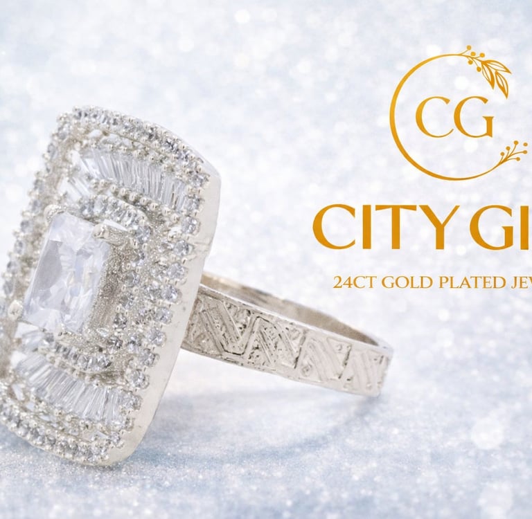 City Girl Jewellery - Best imitation Jwellery - 18 Carat Gold Plated -AD Daily Wear - Ring