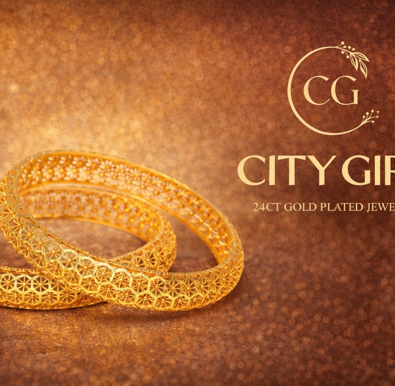 City Girl Jewellery - Best imitation Jwellery - 18 Carat Gold Plated - Gold Plated Bangles