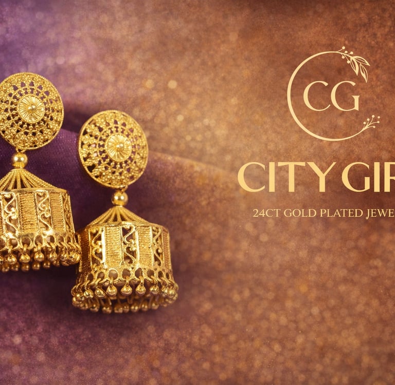 City Girl Jewellery - Best imitation Jwellery - 18 Carat Gold Plated - Party Wear Earrings