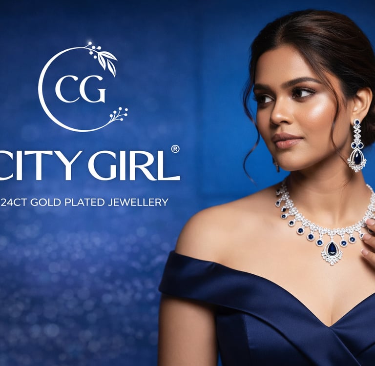 City Girl Jewellery - Best imitation Jwellery - 18 Carat Gold Plated - AD Party & Bridal Wear