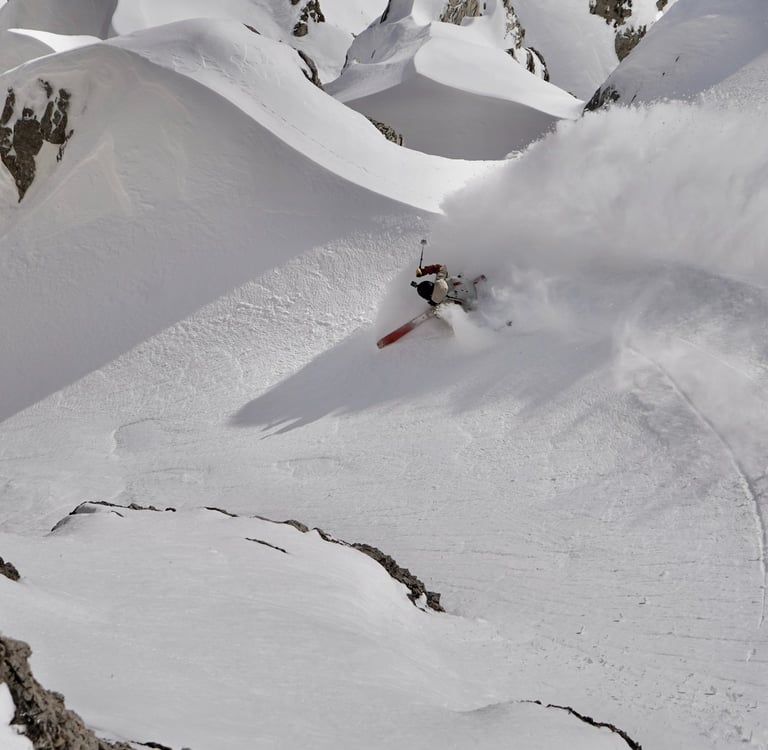 Un skieur dans la Grande Séolane