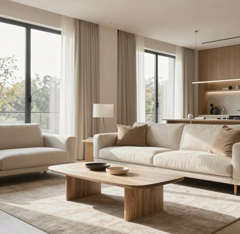 Bright living room with modern inventory