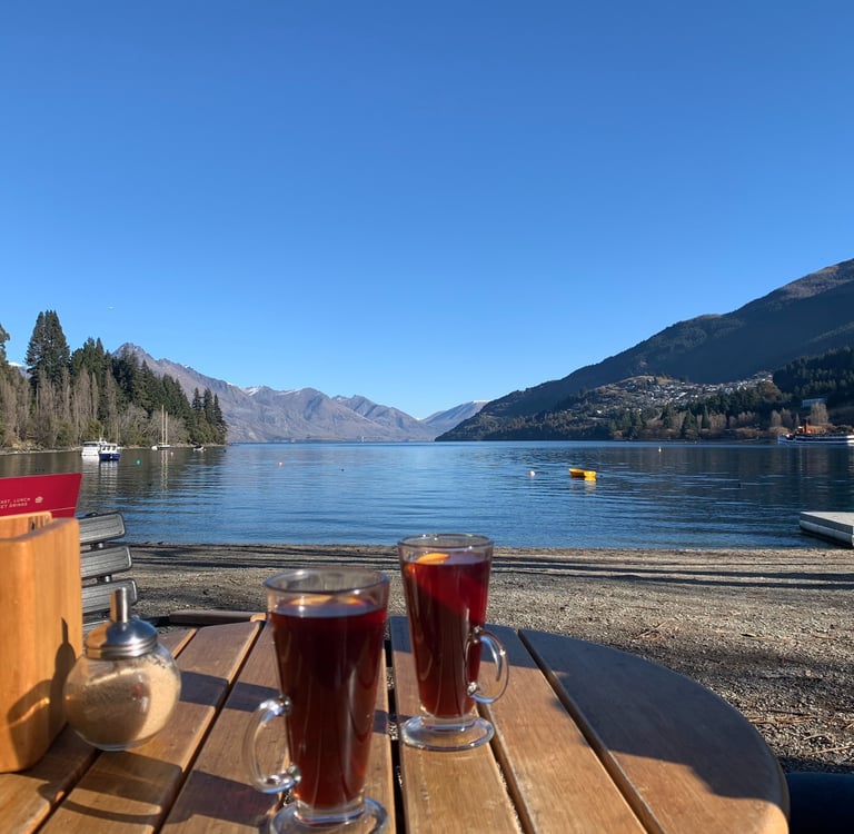 Luxury Restaurant , view of Lake Wakatipu.
