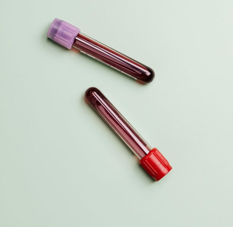 tubos de ensayo con sangre