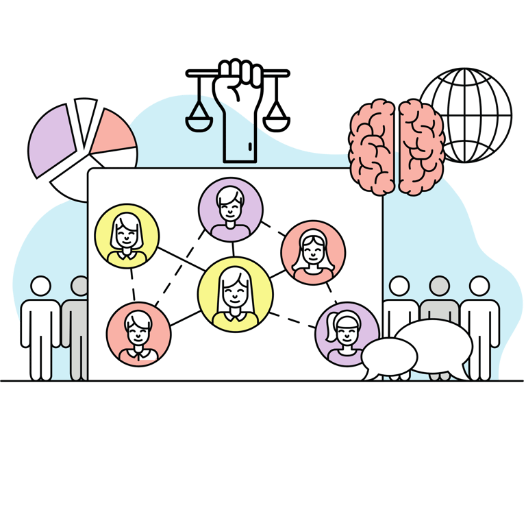 "Social studies tuition symbol featuring a map, globe, and educational tools for learning."