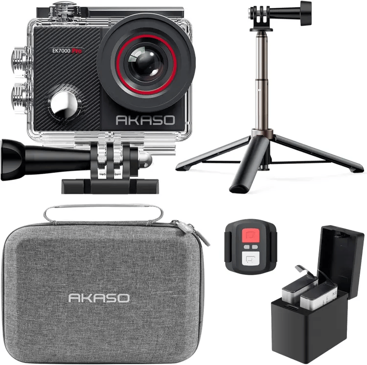 AKASO Pack de Creador EK7000 Pro Cámara Deportiva 4K WiFi 20MP