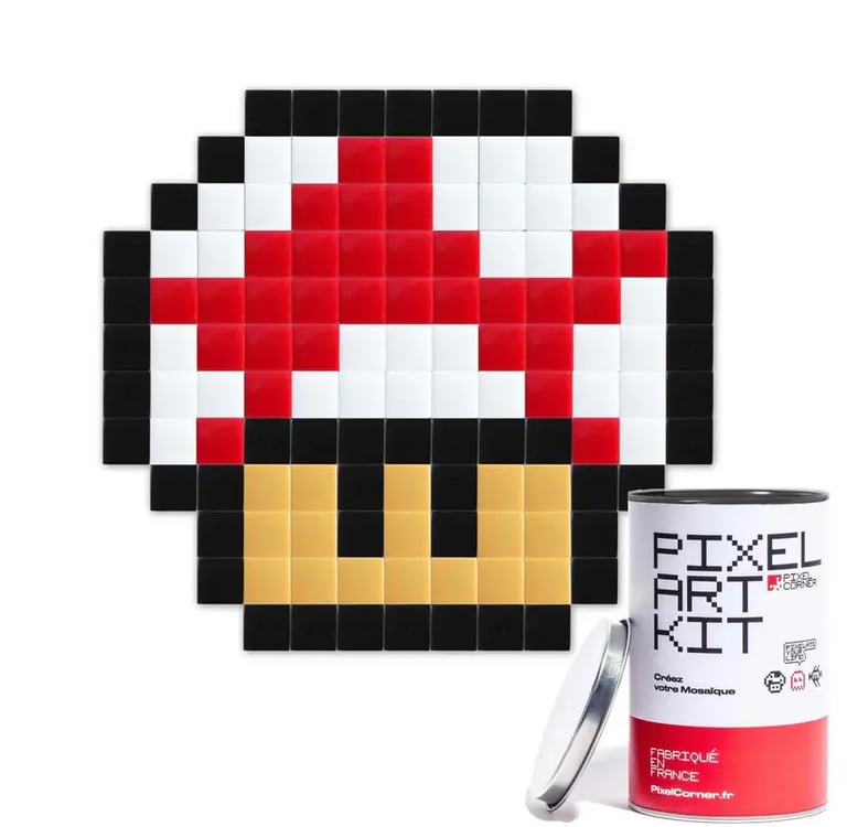 Pixel Corner, baby shroom rojo, pixel art kit