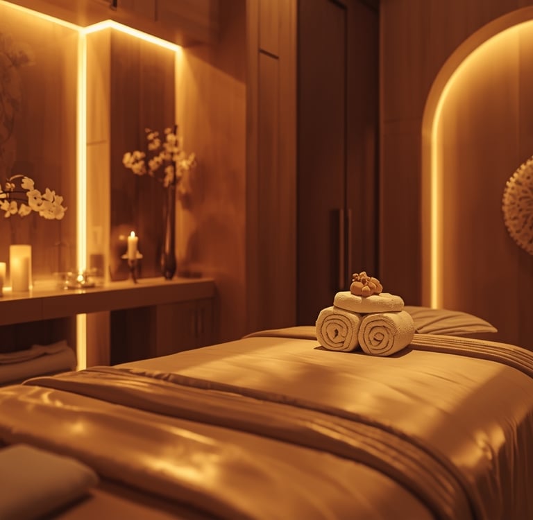 Elegantes Ambiente für erotische Massage in Porto