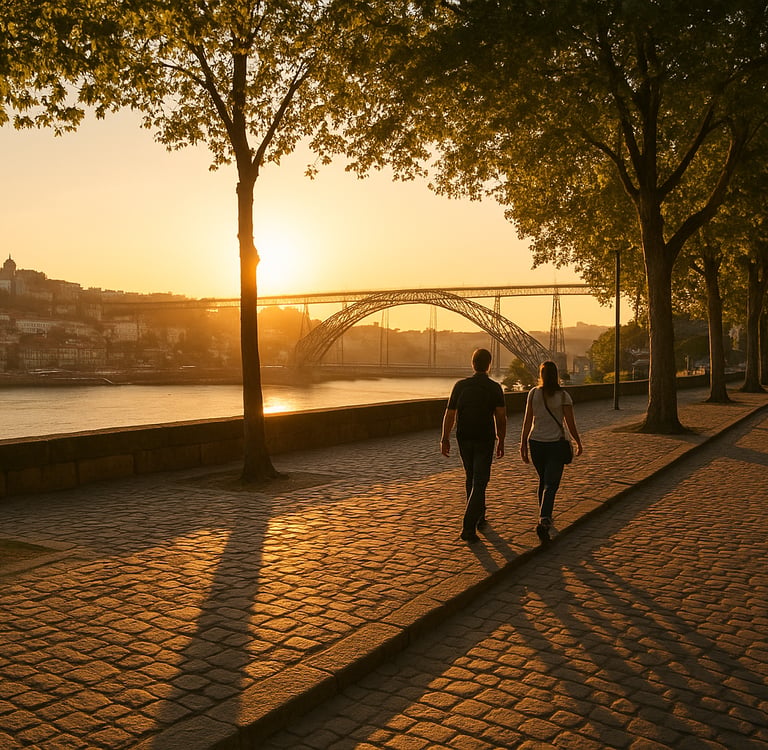 caminhada no porto
