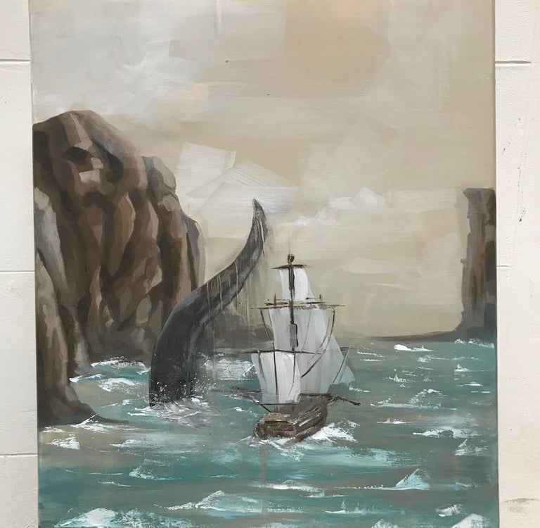 Retrato figurativo al óleo sobre lienzo, con pinceladas sueltas y expresivas que capturan emociones 