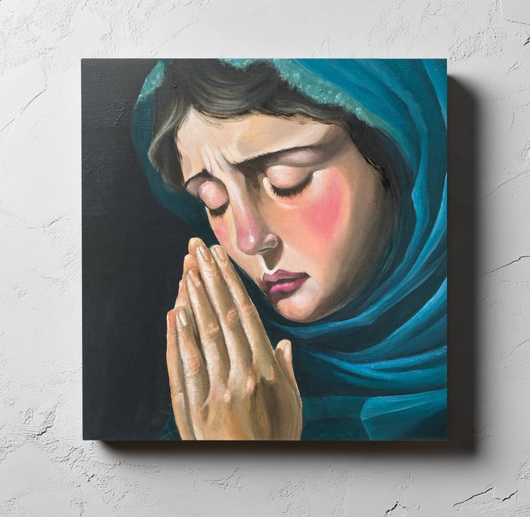 Pintura al óleo sobre madera 30x30 cm.