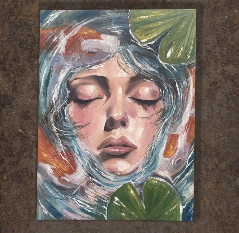 Pintura al óleo sobre madera con textura visible. 30x40 cm.