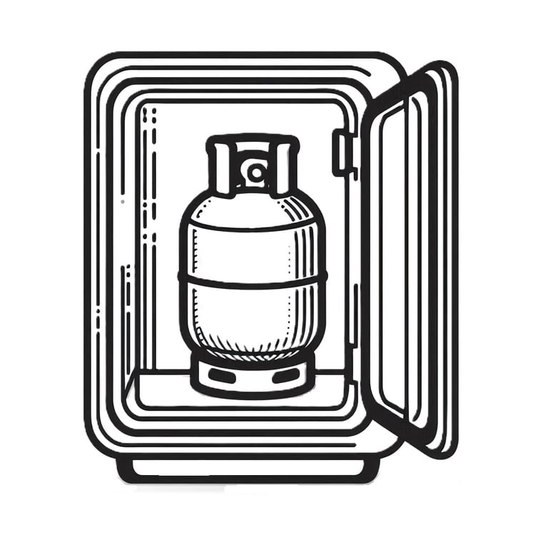 LPG Bottle in Gas locker